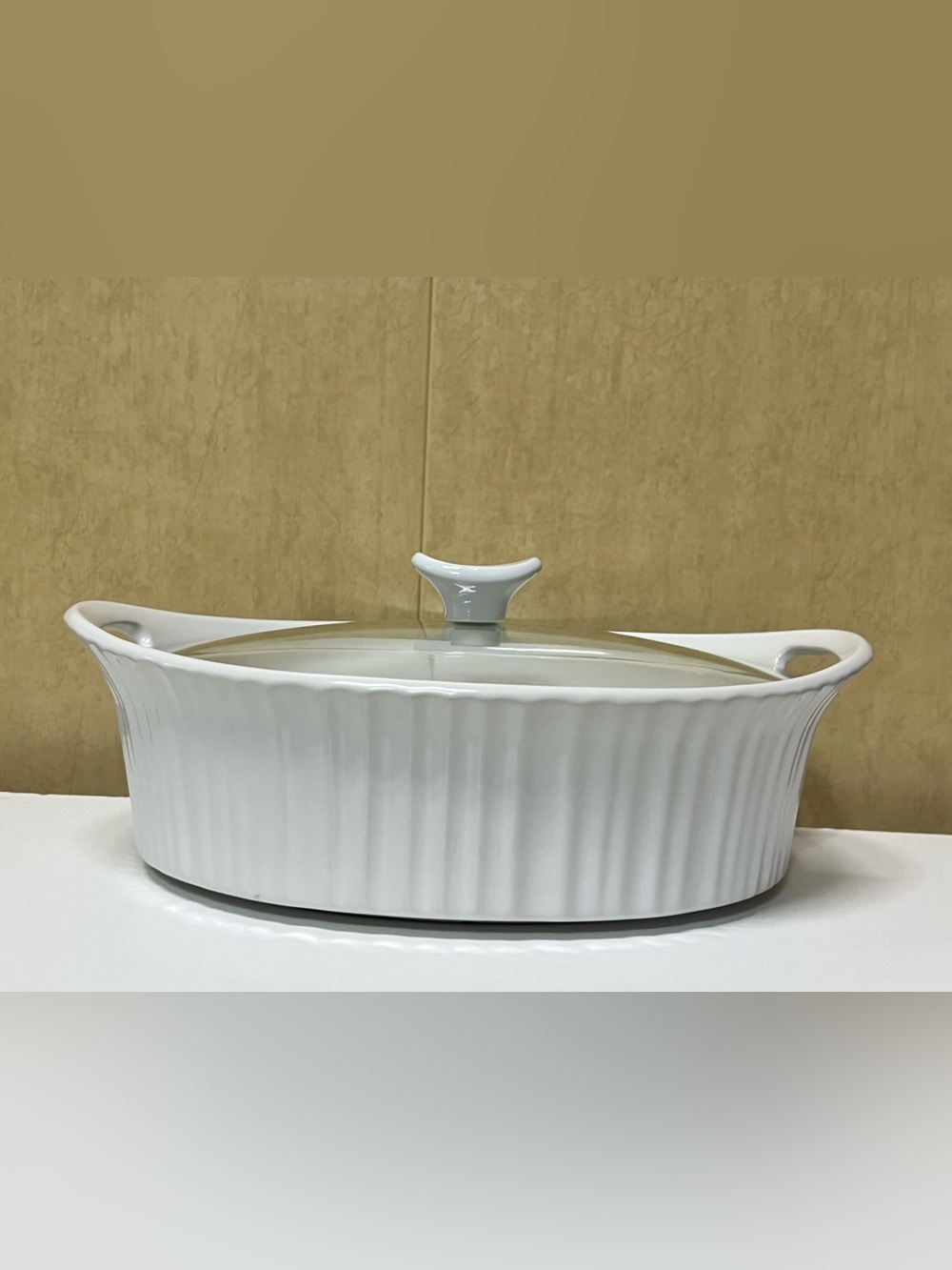 Vintage Corning Ware French White Casserole Dish